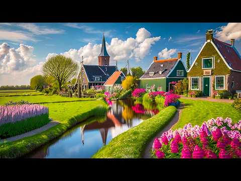 Giethoorn NETHERLANDS 4K 🇳🇱 Netherlands Walking Tour 🌸 Beautiful Village in Europe 4K 🌞 Summer 60fps