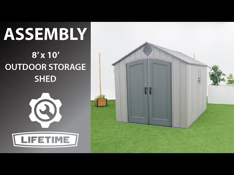 Lifetime 8' x 10' Outdoor Storage Shed (Models 60295, 60325, 60332, 60356, 60408, 60425, 60531) - Assembly Instructions