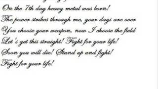 Dream Evil - The 7th Day (Lyrics)