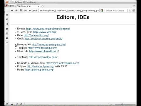 Beginner Perl Maven tutorial: 1.2 - Editors and IDEs for Perl development