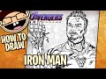 How To Draw IRON MAN Avengers Endgame Narrated Step By Step Tutorial