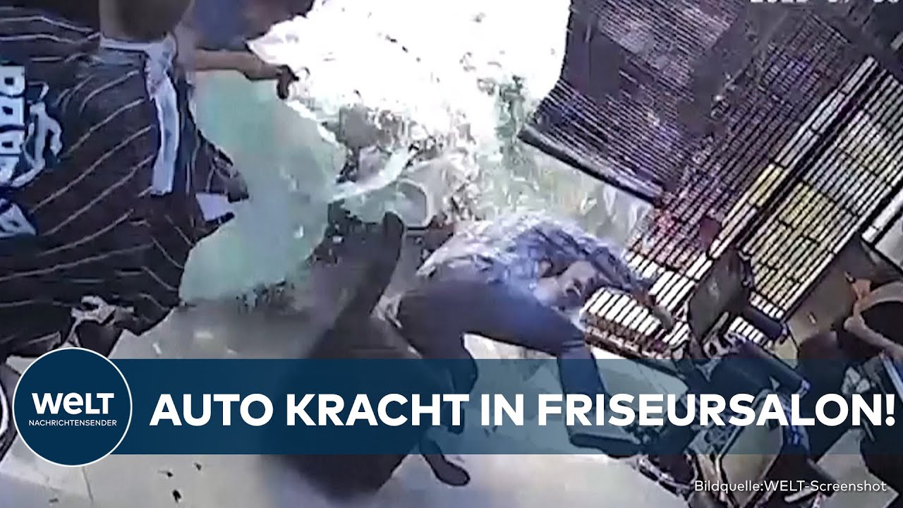 UNFALL IN PERU: Auto durchbricht Schaufenster - Zwei Verletzte in Friseursalon in Lima!