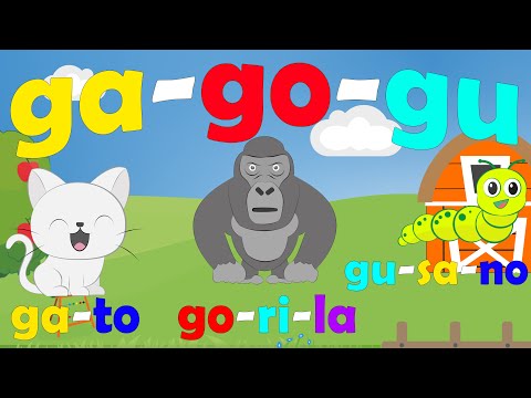 ¡¡Ga Go Gu SILABAS para NIÑOS!! ¡¡La Mejor Elección para Aprender!!