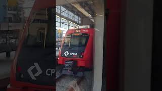Trem da CPTM CAF S036 Parado na Estação Suzano...  Recolhe