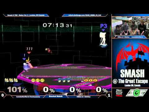 SAGE Melee #3   2v2 Losers Bracket   Raiku & Villain vs Lonebutterfish & Truckasaurus