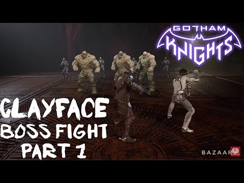 Red Hood & Nightwing vs Clayface - BOSS FIGHT PART 1 - Gotham Knights (FULL GAME 2022)