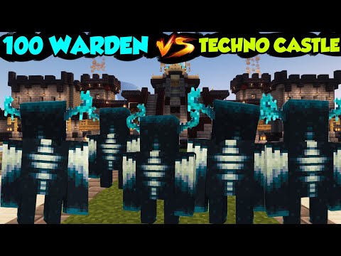 100 Warden Army Vs Techno Gamerz Castle | Minecraft (Hindi)