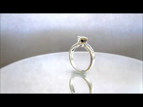 14K WHITE GOLD ROUND AND BAGUETTES CUT DIAMOND ENGAGEMENT RING SEMI TENSION SET 1.70CTW - ASW - 375