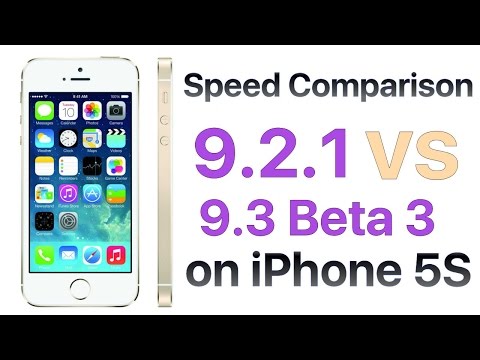 iPhone 5S iOS 9.2.1 vs iOS 9.3 Beta 3 / Public Beta 3 Build #13E5200d Speed Comparison