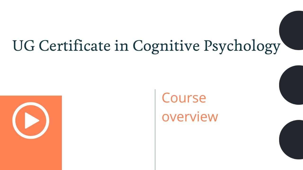 Undergraduate award: Certificate in Cognitive Psychology