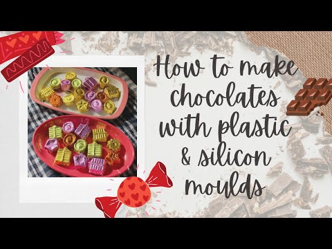How to make chocolates at home using plastic and silicon moulds || Easy chocolate making