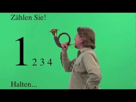 Jagdsignal "Sau tot" (1.Stimme) als Übung von Jagdhornfuchs V10