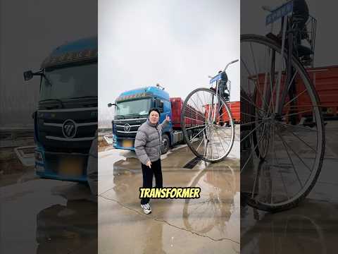 Cowok ini beli sepeda segede truk transformers😱 #shortviral