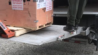 “liftgate” makes HEAVY deliveries soooo much smoother (maxon) unloading without a loading dock