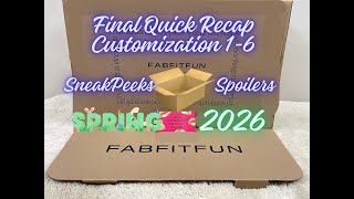 FabFitFun Spring 2026 FINAL SPOILERS! Full Quick Recap: All Customizations 1–6 + Dates & Discounts