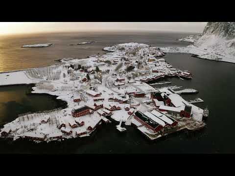 4K Winter Lofoten Norway Cinematic Drone footage (Febbraio 2020)