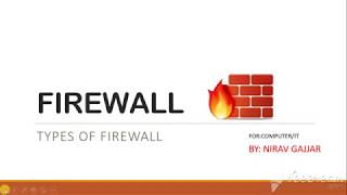 A proxy firewall filters at ... Packet filter firewall and Application Proxy firewall