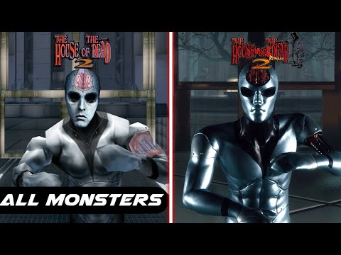The House of the Dead 2 - All Monsters Comparison - Side by Side (Original vs Remake)