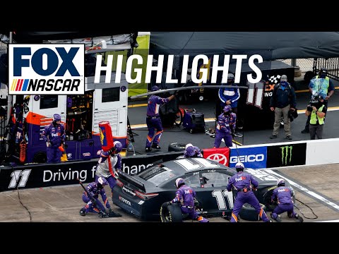 Denny Hamlin blows tire at Talladega, goes from lead pack to a lap down | NASCAR ON FOX HIGHLIGHTS