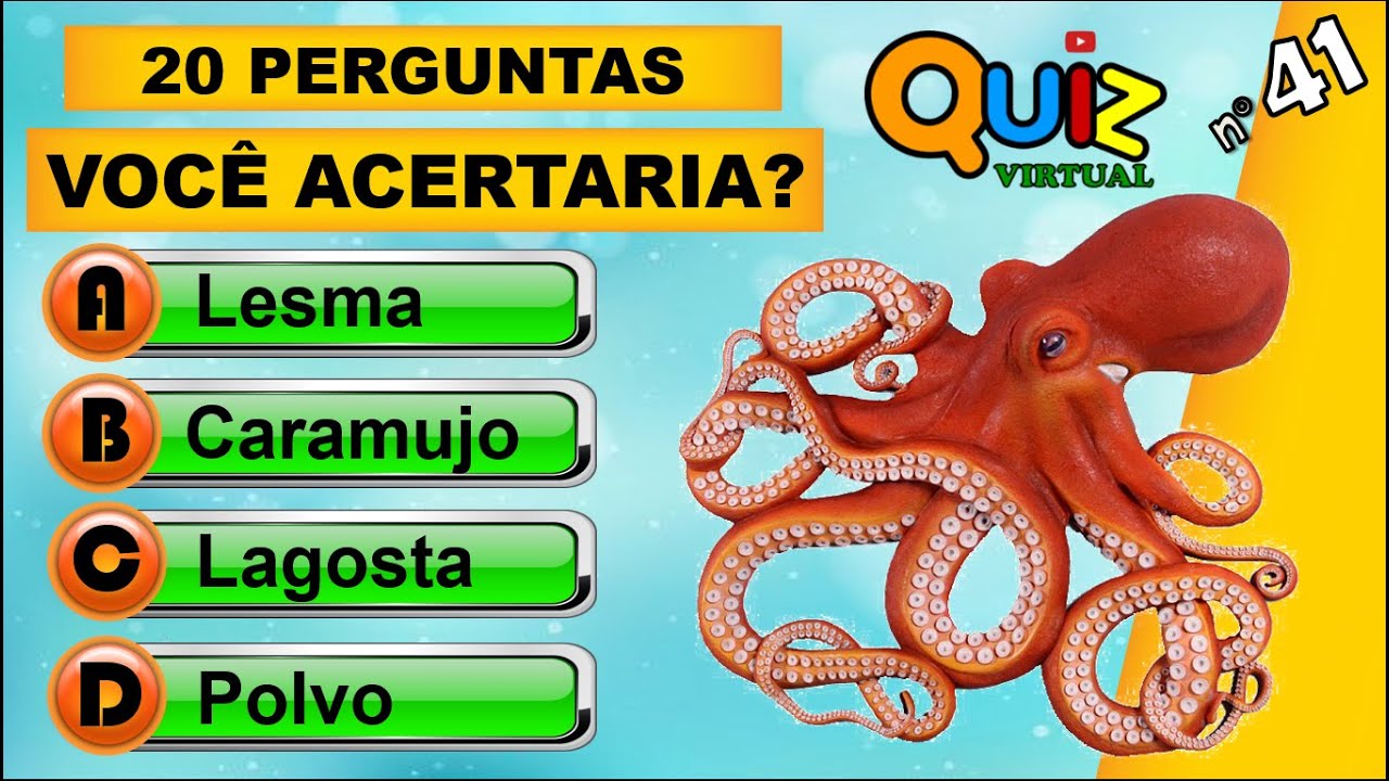 QUIZ VIRTUAL 41 | Perguntas de Conhecimentos Gerais Nível Fácil com respostas comentadas.