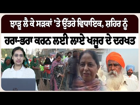 ਝਾੜੂ ਲੈ ਕੇ ਸੜਕਾਂ 'ਤੇ ਉੱਤਰੇ ਵਿਧਾਇਕ, ਸ਼ਹਿਰ ਨੂੰ  ਹਰਾ-ਭਰਾ ਕਰਨ ਲਈ ਲਾਏ ਖਜੂਰ ਦੇ ਦਰਖਤ