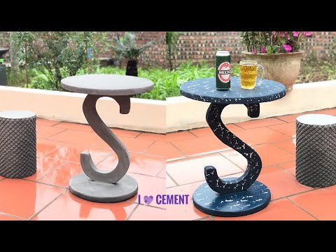 Amazing Idea. How To Make A Coffee Table From Cement. Craft Ideas For Decoration - Garden Decoration