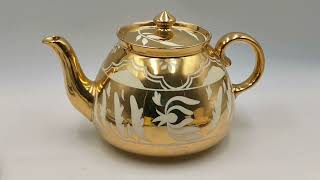 Gibson China Teapot W206 Gilt 1950's