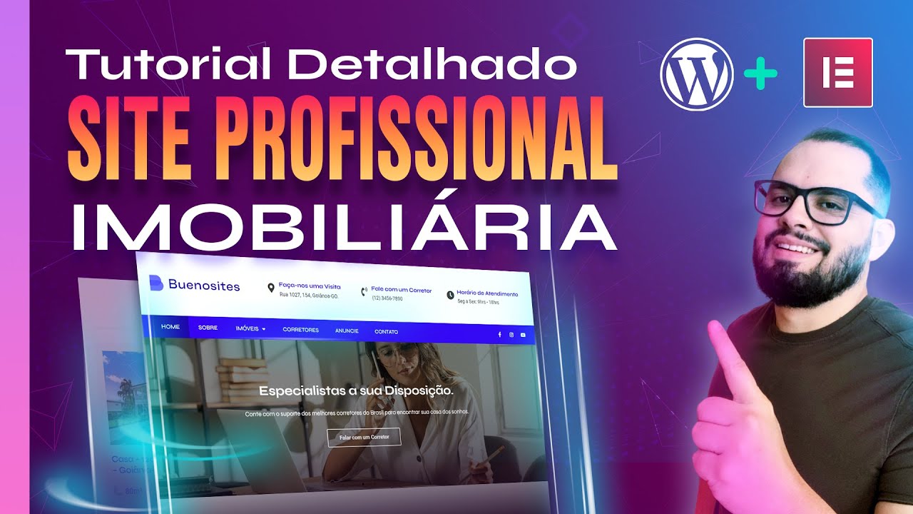 Como Criar Site Institucional para Imobiliaria com WordPress e Elementor Pro.