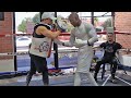 YORDENIS UGAS TRAINING TO COUNTER PACQUIAO COMBINATIONS WITH UPPERCUTS IN FINAL DAYS BEFORE FIGHT