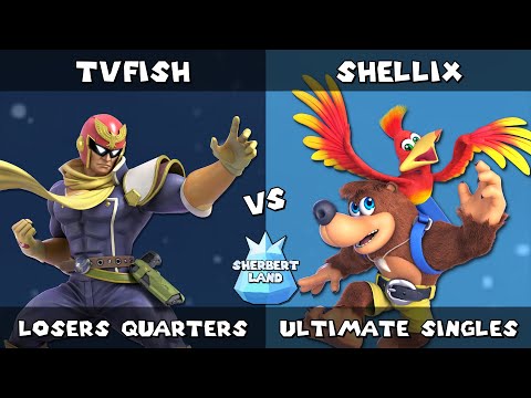 Sherbert Land # 14 | Tvfish (Captain Falcon) vs Shellix (Banjo Kazooie) | Losers Quarters | SSBU