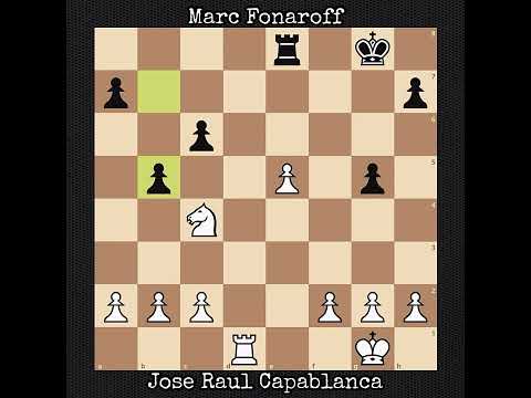 Jose Raul Capablanca vs Marc Fonaroff | New York, NY USA (1918)