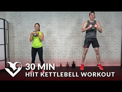 30 Minute HIIT Kettlebell Workouts for Fat Loss & Strength - 30 Min Kettlebell Workout Cardio