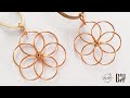 Flower Pendant Nature Jewelry Set Easy Jewelry Making From Copper Wire 393