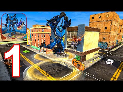 Shark Robot Transformation Game - Gameplay Walkthrough Part 1 (Android, iOS)