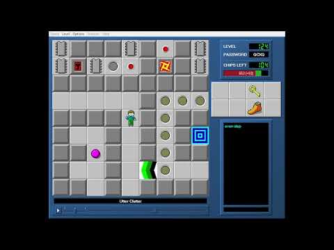 Chip's Challenge CCLP1 Level 124 (Utter Clutter) - 560 seconds