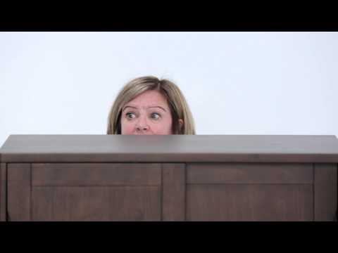 Harper SOLID HARDWOOD 48 inch Wide Mid Century Modern Medium Storage Cabinet in Walnut Brown Video 1