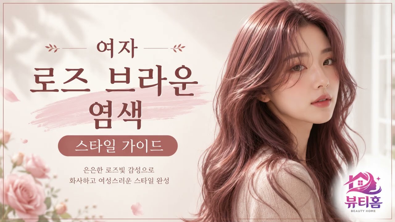 여자 로즈 브라운 염색 스타일 가이드