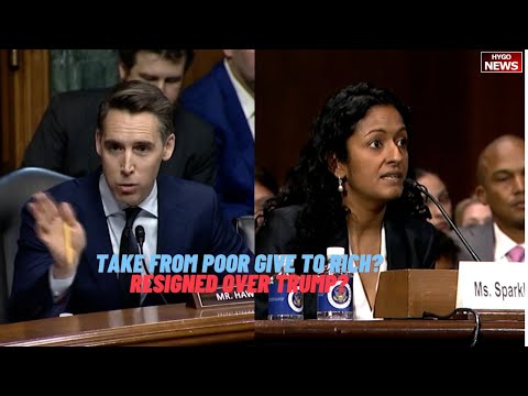 Q: you take from poor to give to rich but you resigned Over Trump litigation? Hawley Exposes Nominee