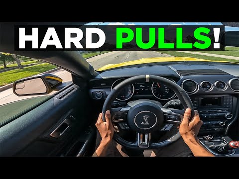 HARD PULLS WITH LONG TUBE HEADERS IN MY SHELBY GT350!! *POV*