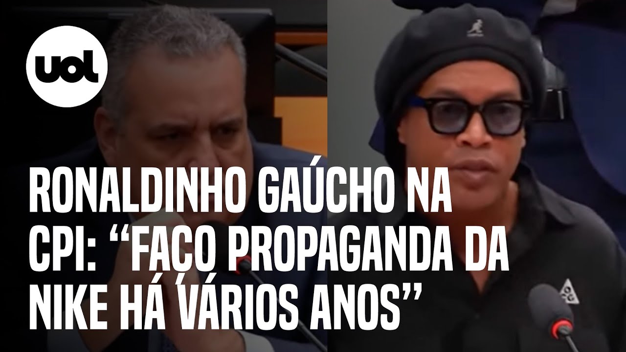 Ronaldinho Gaúcho é questionado na CPI sobre qualidade da sua patrocinadora Nike e silencia