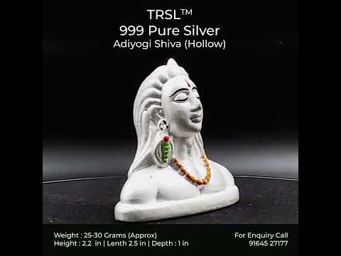 Silver shiva idol, temple