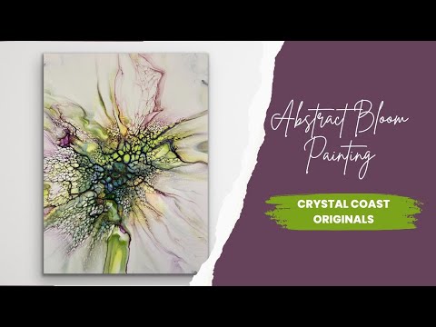 Big Bloom Abstract Fluid Art Acrylic Pour Painting/ Shelee Art Style Bloom