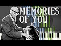 Eubie Blake - Memories Of You (Solo Ragtime Piano Synthesia)