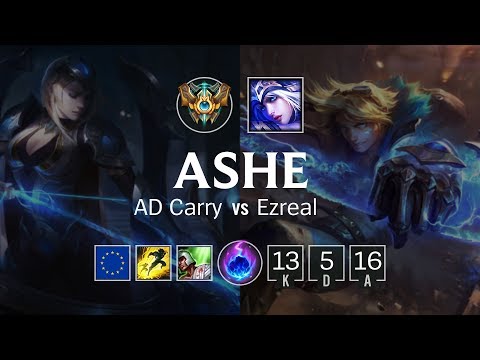 Ashe ADC vs Ezreal - EUW Challenger Patch 8.21