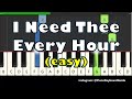 I Need Thee Every Hour Easy Piano Tutorial Christian Hymn