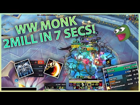 WW MONK 2MILL DAMAGE IN 7SECS!!!| Daily WoW Highlights #188 |