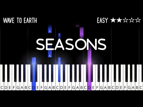 wave to earth - seasons - EASY Piano Tutorial