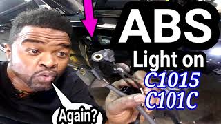 ABS light on. How to replace a wheel speed sensor. C0045 C0040 C101F C1015 C101C U1418