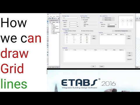How we can draw grid lines || Etab