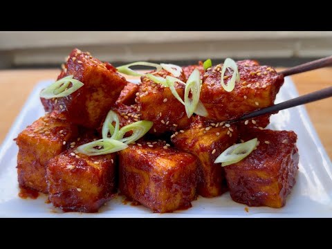 Korean Sweet and Spicy Tofu! Easy and Delicious Recipe!